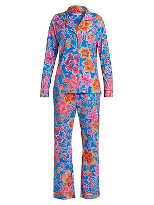 Daniela Floral Cotton-Blend Pajamas