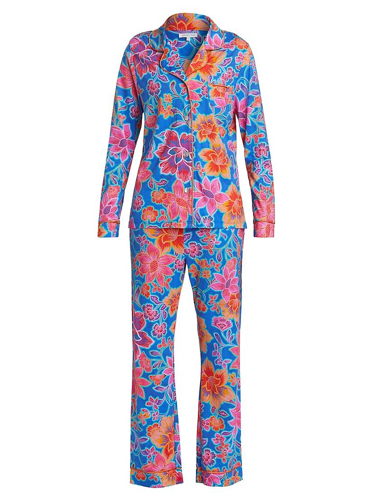 Daniela Floral Cotton-Blend Pajamas