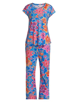 Daniela Floral Cotton-Blend Pajamas