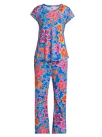 Daniela Floral Cotton-Blend Pajamas