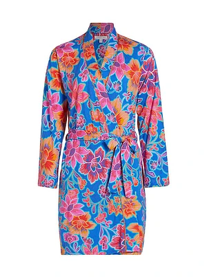 Daniela Floral Tie-Waist Robe