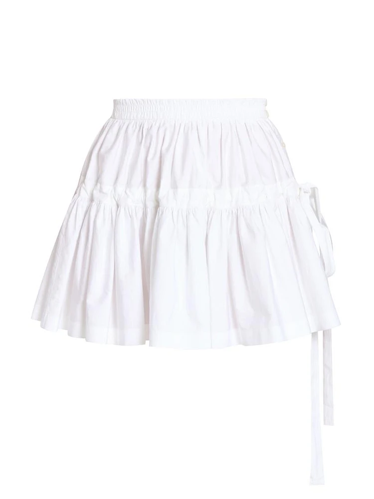 Deesse Tiered Cotton Miniskirt