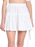 Deesse Tiered Cotton Miniskirt