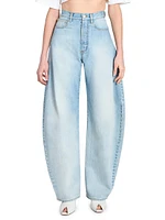 High-Rise Barrel Jeans