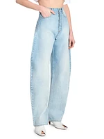 High-Rise Barrel Jeans