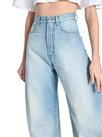 High-Rise Barrel Jeans