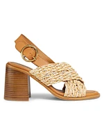 Jaicey 80MM Crisscross Leather Sandals