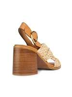 Jaicey 80MM Crisscross Leather Sandals