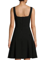 Aphrodite Crepe Squareneck Minidress