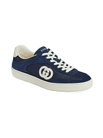 G74 Logo Suede Low-Top Sneakers