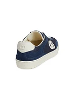 G74 Logo Suede Low-Top Sneakers