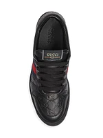 Screener Embossed-Leather Sneakers