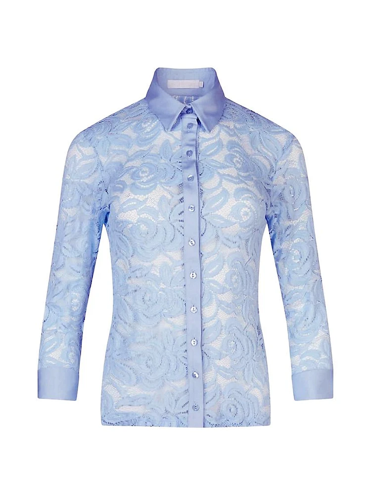 Nahia Lace Button-Front Shirt