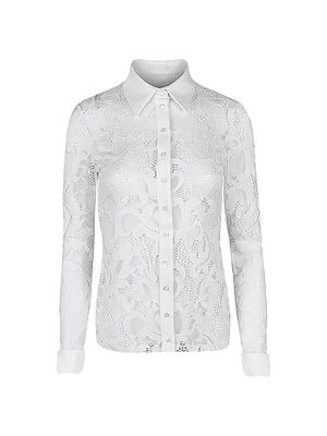 Joanna Lace Button-Front Shirt