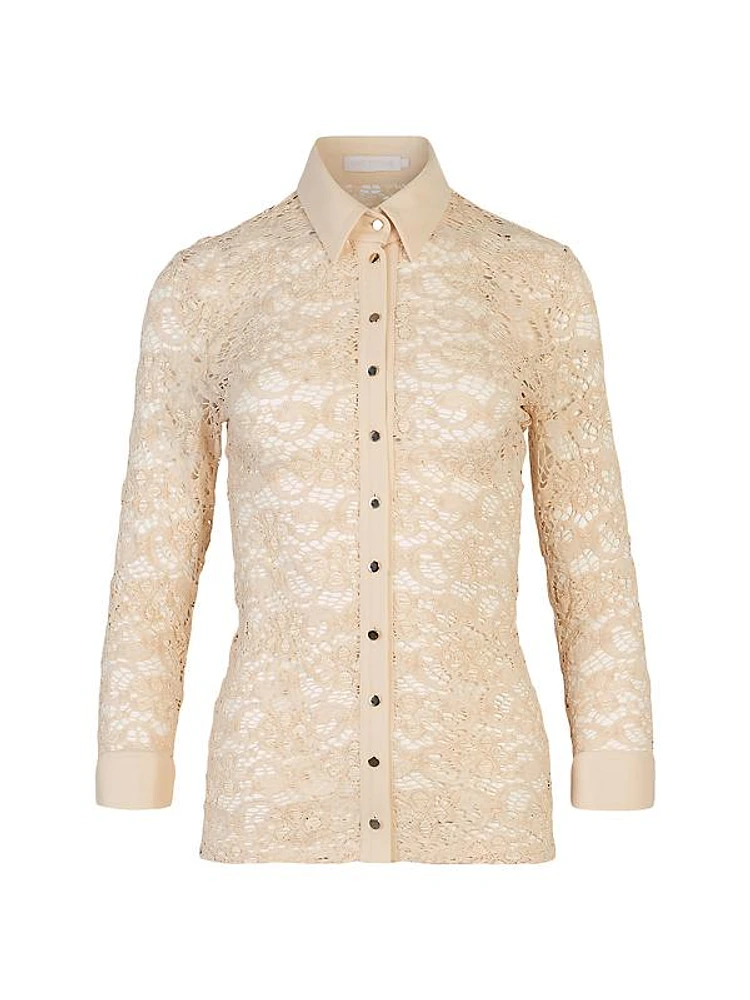 Amazone Lace Button-Front Shirt