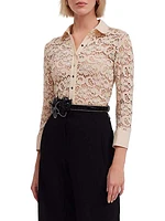 Amazone Lace Button-Front Shirt