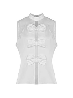 Marceline Bow Sleeveless Blouse