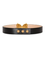 Double Snail Leather Belt