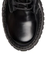 Thea Leather Platform Lace-Up Booties