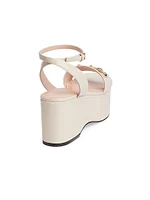 Lady Horsebit 75MM Leather Platform Sandals