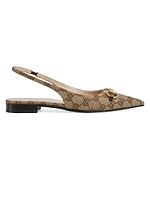 Erin GG Canvas Slingback Flats