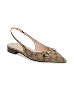 Erin GG Canvas Slingback Flats