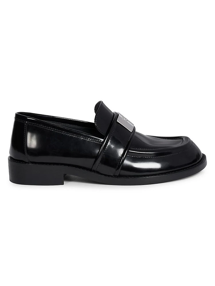 Bargot Logo-Plaque Leather Loafers