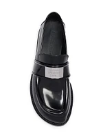 Bargot Logo-Plaque Leather Loafers