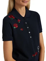 Embroidered Hector & Rose Polo Top