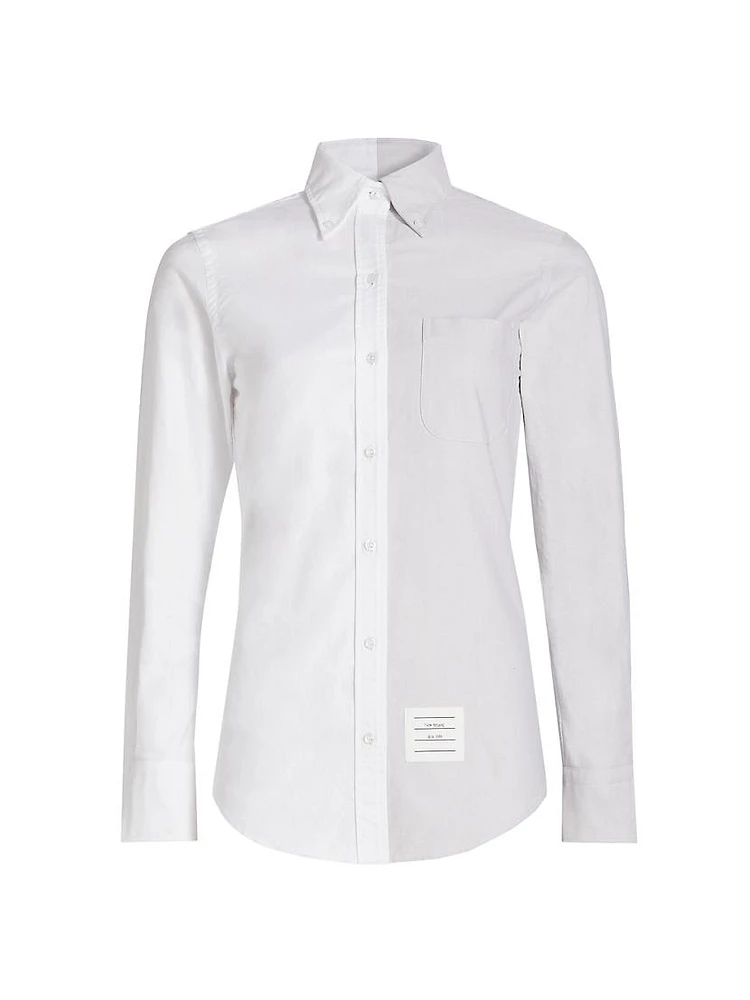 Two-Tone Cotton Oxford Shirt