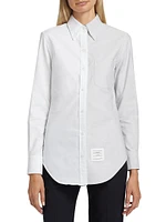 Two-Tone Cotton Oxford Shirt