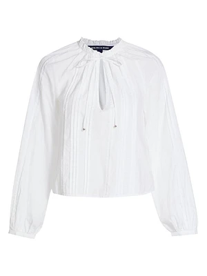 Jaxon Cotton Pintuck Blouse