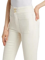 Beverly Patch-Pocket Flared Jeans