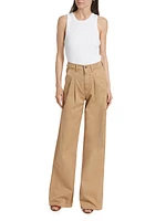 Mia Pleated Wide-Leg Pants