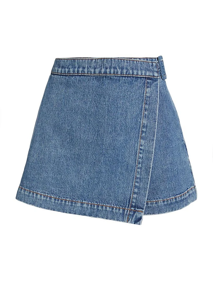 Diaz Wrap Denim Skort