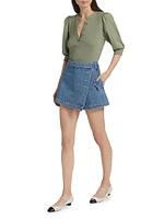 Diaz Wrap Denim Skort