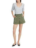 Salma Twill High-Rise Shorts