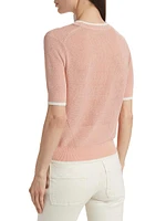 Tula Linen-Blend Short-Sleeve Sweater