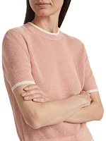 Tula Linen-Blend Short-Sleeve Sweater