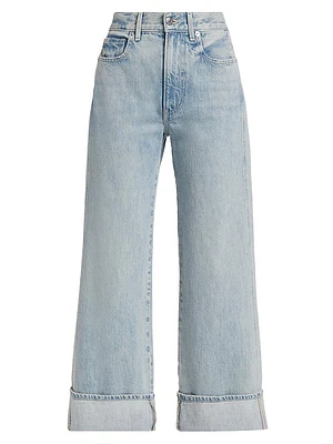 Taylor Wide-Leg Cuffed Jeans