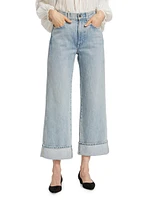 Taylor Wide-Leg Cuffed Jeans