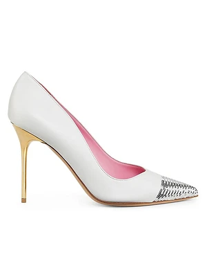 Ruby 95MM Sequined Leather Pumps