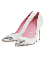 Ruby 95MM Sequined Leather Pumps