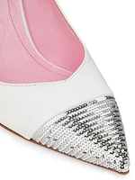 Ruby 95MM Sequined Leather Pumps