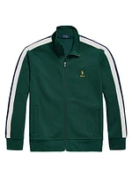 Colorblocked Knit Track Jacket