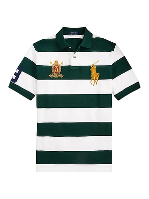 Striped Cotton Polo Shirt