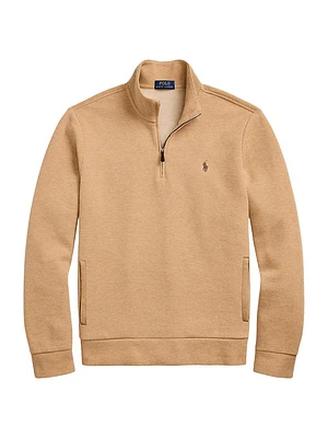 Cotton-Blend Half-Zip Sweatshirt