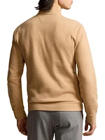 Cotton-Blend Half-Zip Sweatshirt