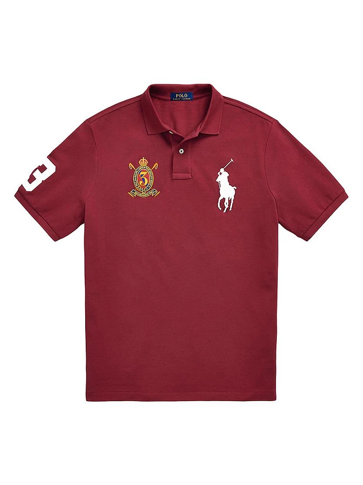 Crest Logo Cotton Polo Shirt