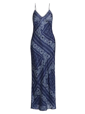 Deyo Bandana Silk Maxi Dress